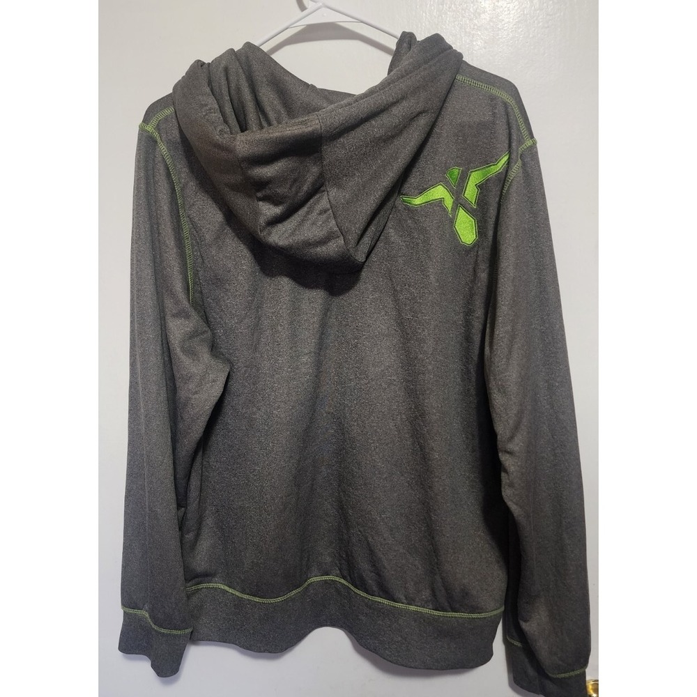 Wrangler 20x Hoodie Mens L Gray Pullover Sweatshirt Sweater‎ Lime Green Longhorn